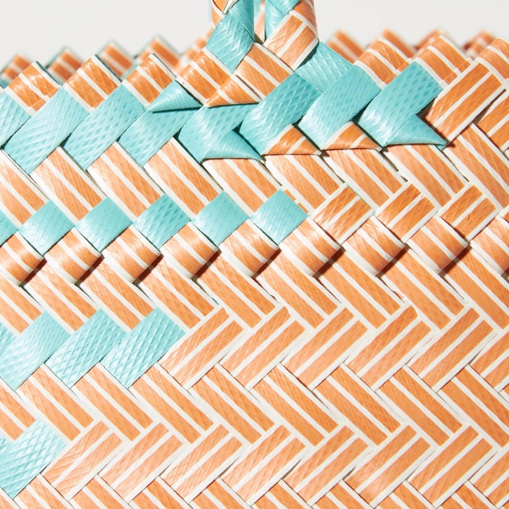 Anthropologie Diamon Woven Bag - Blue - Picture 3 of 8